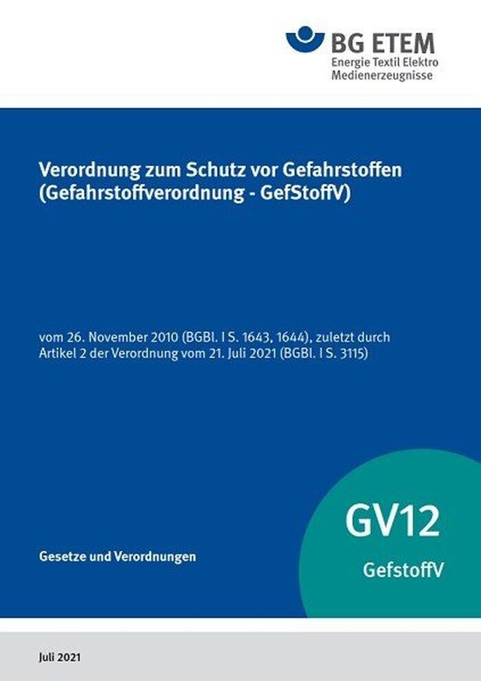 Gefahrstoffverordnung - GefStoffV