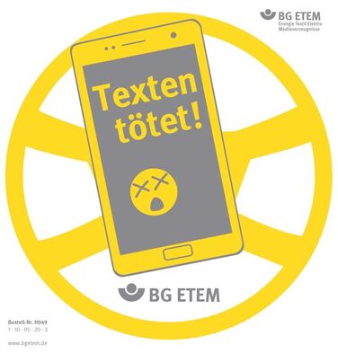 Aufkleber: Texten tötet