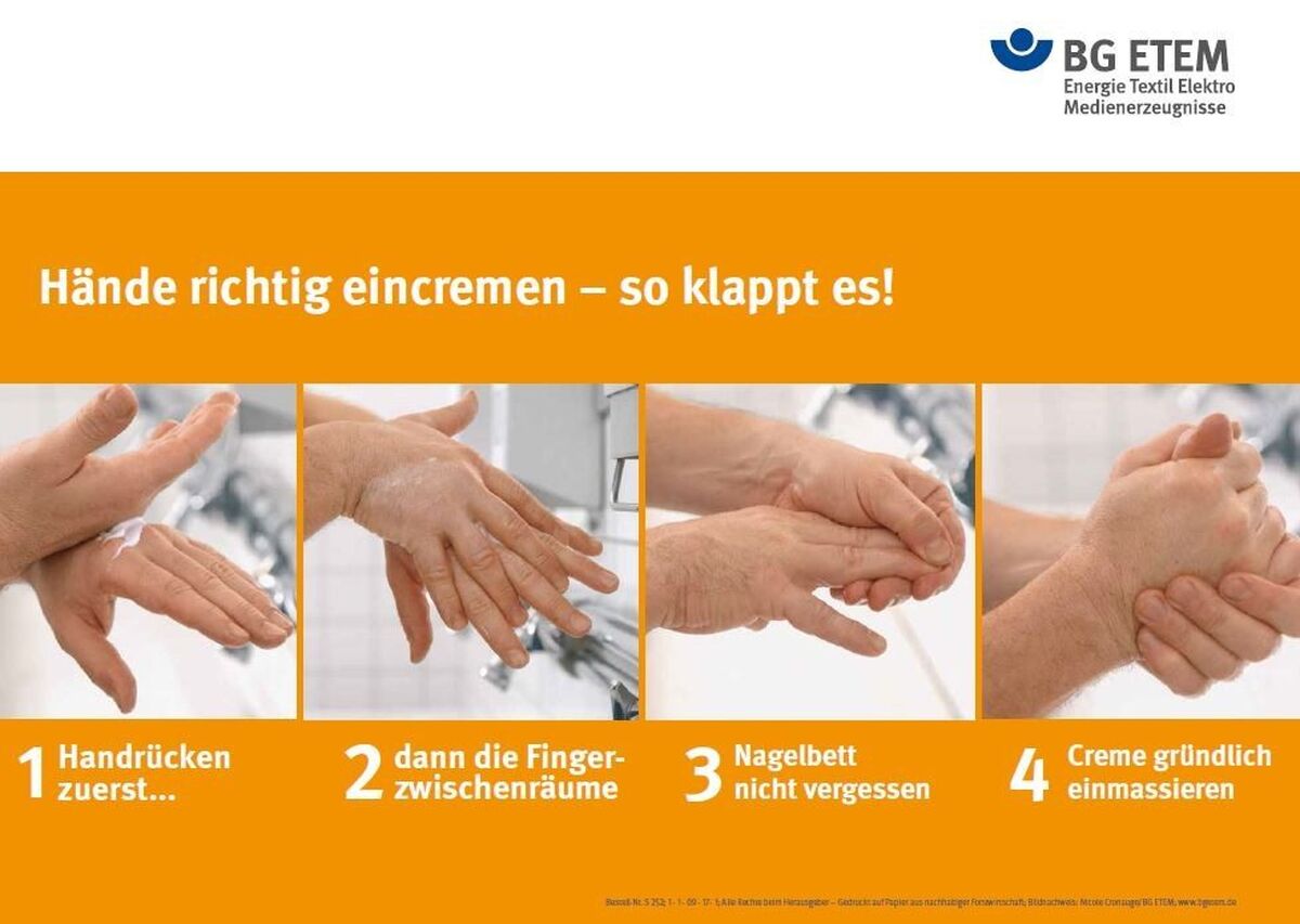 Richtig eincremen  DIN A3