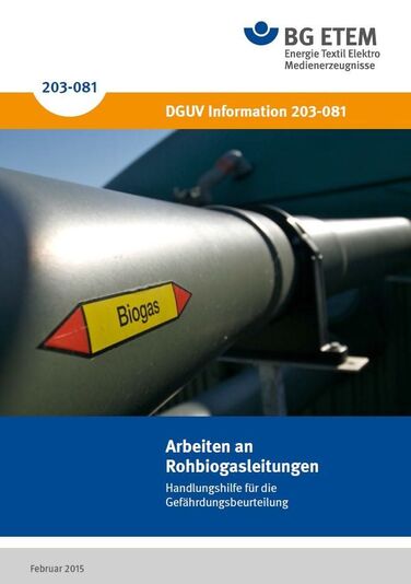 DGUV Information 203-081: Arbeiten an Rohbiogasleitungen