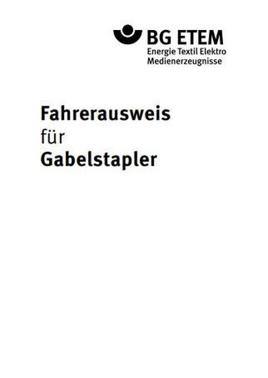 Fahrerausweis für Gabelstapler