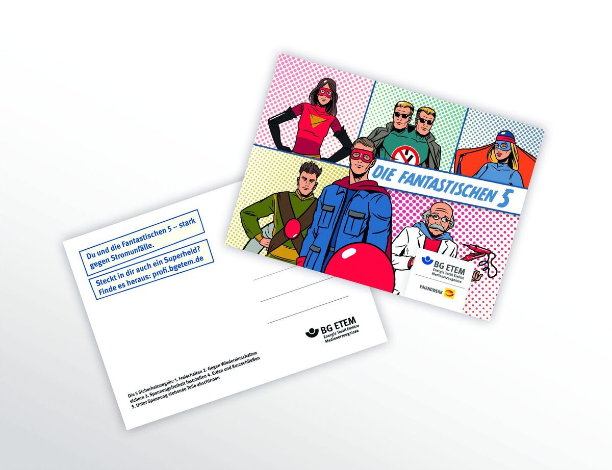 Postkarte "Die fantastischen Fünf"